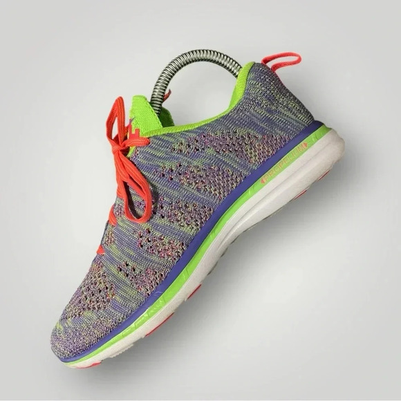 APL Techloom Pro Neon Green Purple & Pink Sneakers Womens Size 6 - Picture 9 of 13